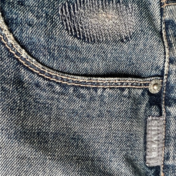 Distressed Silver Jeans Skirt - Picture 5 of 5